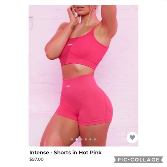 Pink Bo +Tee Shorts & Crop top Set - Picture 2 of 2